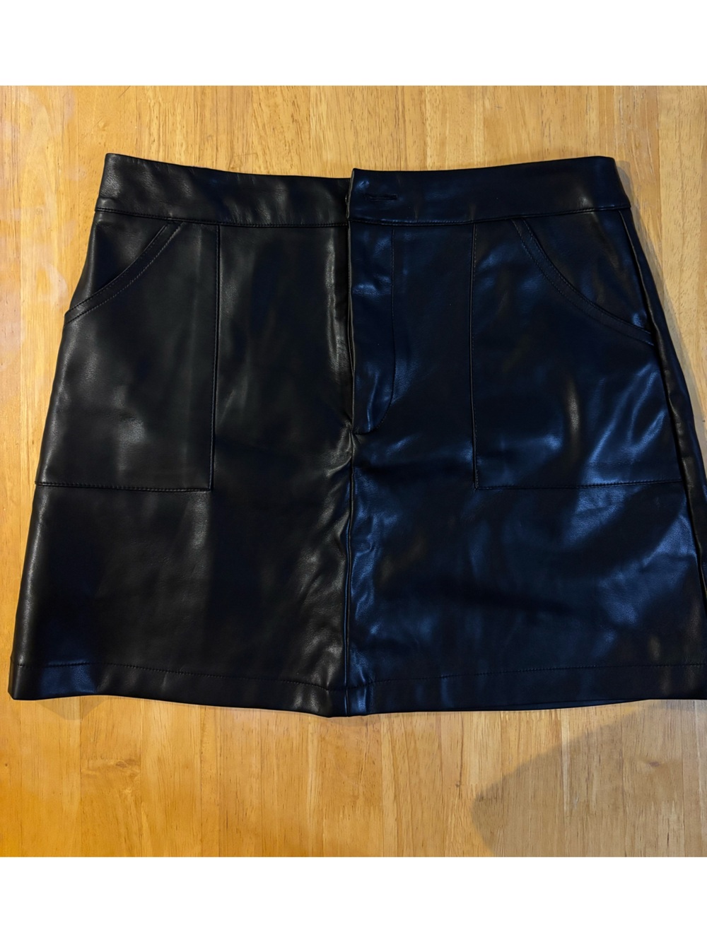 GUESS Black Leather Mini Skirt